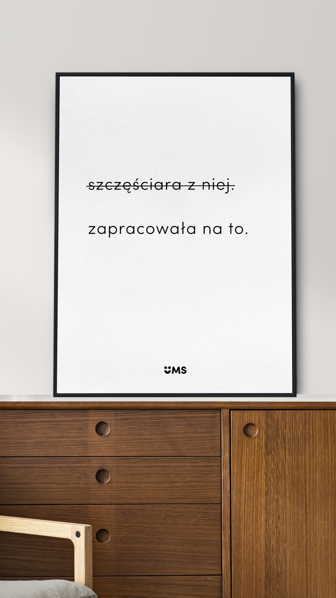 Plakat - Szczęściara z niej - zapracowała na to